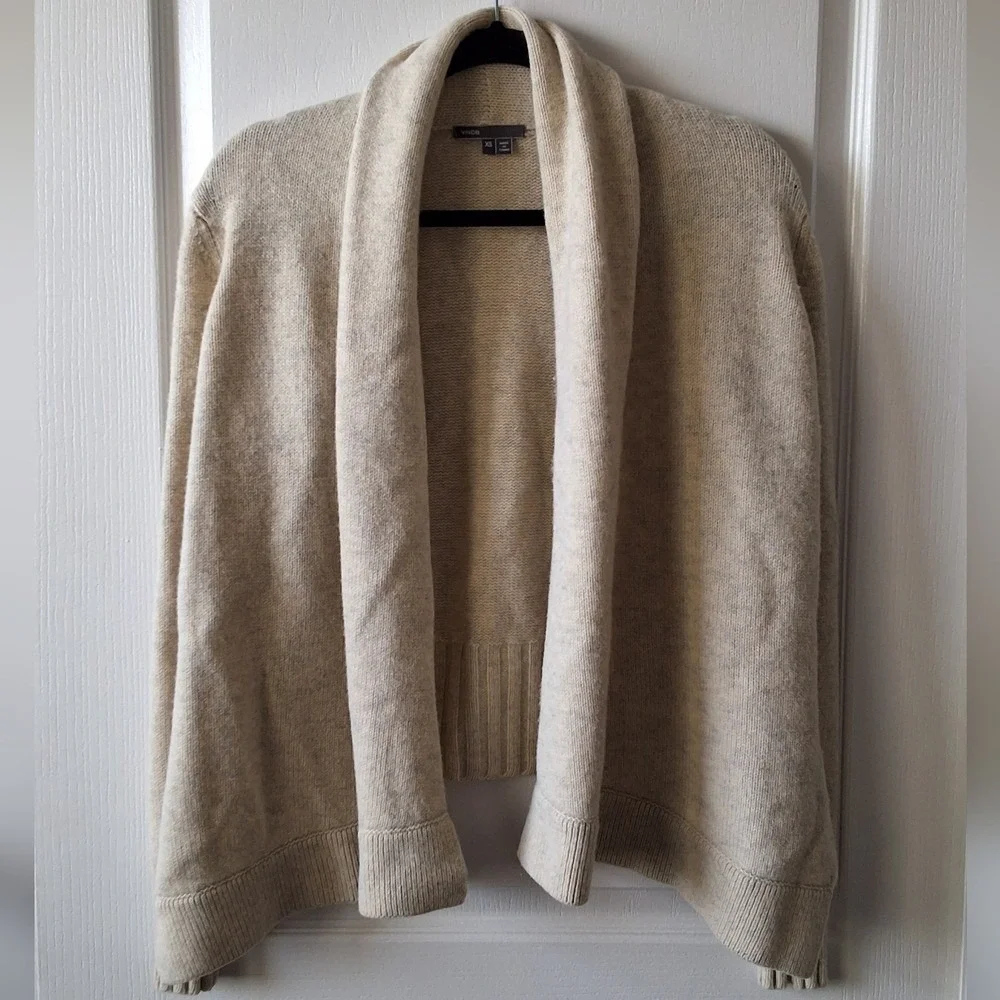 Vince XS Yak Wool Open Front ‎ Waterfall Lagenlook Cardigan Heritage Cottagecore